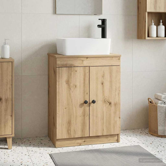 Bathroom Vanity with Sink Artisan Oak 54 x 35 x 83 cm