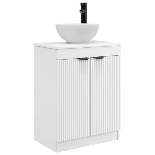 Bathroom Vanity with Sink White 54 x 35 x 83 cm Engineered Wood