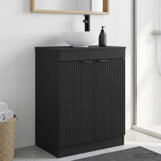 Bathroom Vanity with Sink Black 54 x 35 x 83 cm Engineered Wood