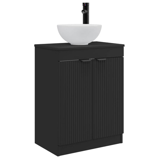 Bathroom Vanity with Sink Black 54 x 35 x 83 cm Engineered Wood