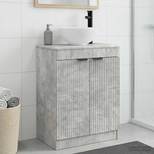 Bathroom Vanity with Sink Concrete Grey 54 x 35 x 83 cm