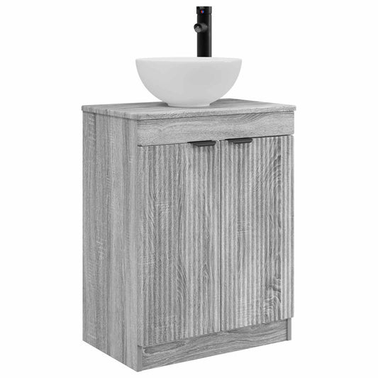 Bathroom Vanity with Sink Grey Sonoma 54 x 35 x 83 cm