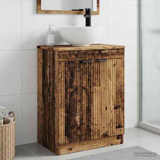 Bathroom Vanity with Sink Old Wood 54 x 35 x 83 cm