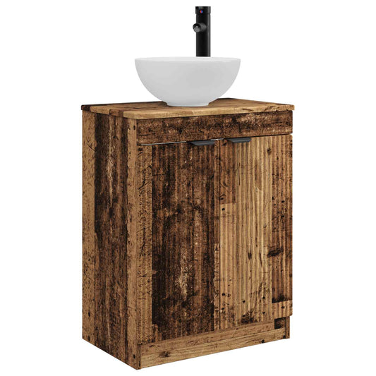 Bathroom Vanity with Sink Old Wood 54 x 35 x 83 cm
