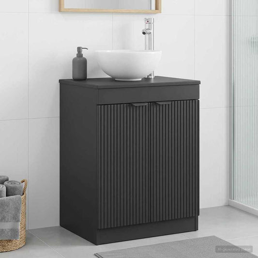 Bathroom Cabinet Black 54 x 41 x 70 cm Engineered Wood