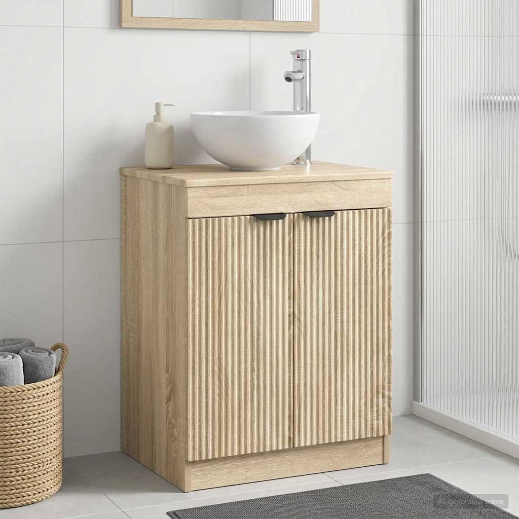 Bathroom Cabinet Sonoma Oak 54 x 41 x 70 cm Engineered Wood