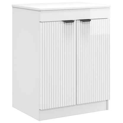 Bathroom Cabinet High Gloss White 54 x 41 x 70 cm