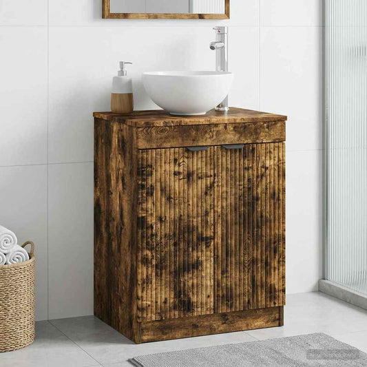 Bathroom Cabinet Smoked Oak 54 x 41 x 70 cm Engineered Wood