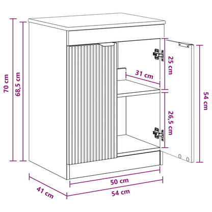 Bathroom Cabinet Smoked Oak 54 x 41 x 70 cm Engineered Wood
