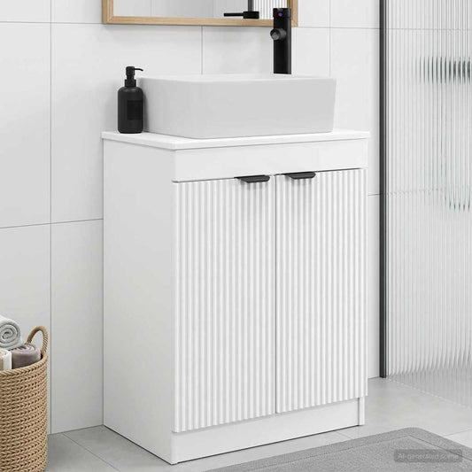 Bathroom Vanity with Sink White 54 x 35 x 83 cm Engineered Wood