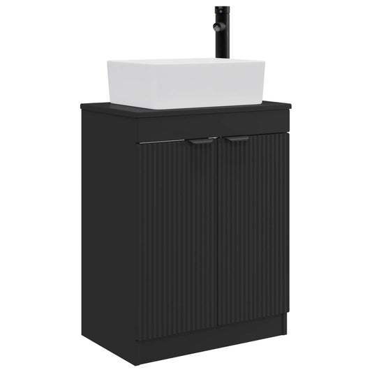 Bathroom Vanity with Sink Black 54 x 35 x 83 cm Engineered Wood