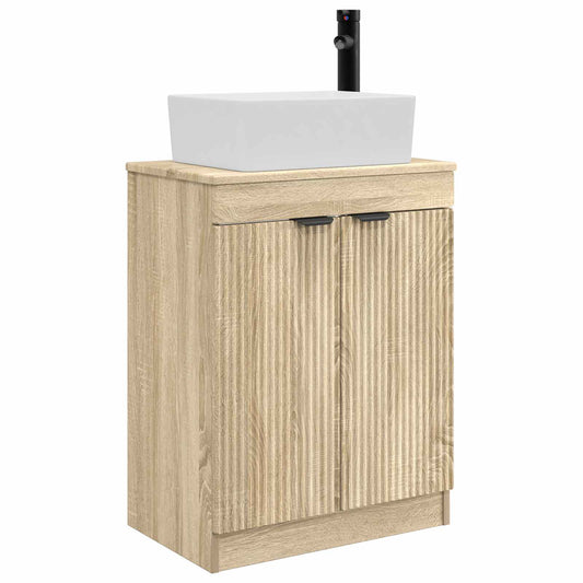 Bathroom Vanity with Sink Sonoma Oak 54 x 35 x 83 cm