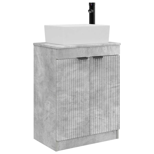 Bathroom Vanity with Sink Concrete Grey 54 x 35 x 83 cm