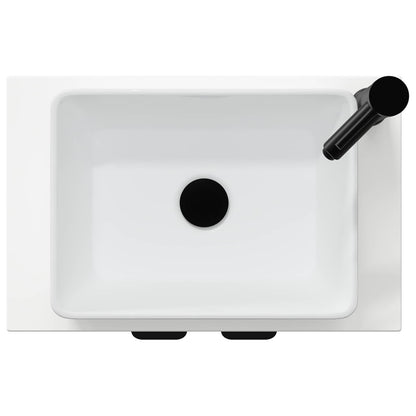 Bathroom Vanity with Sink High Gloss White 54 x 35 x 83 cm