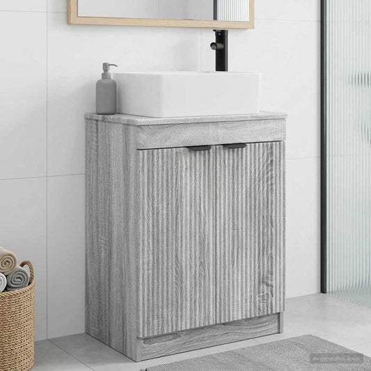 Bathroom Vanity with Sink Grey Sonoma 54 x 35 x 83 cm