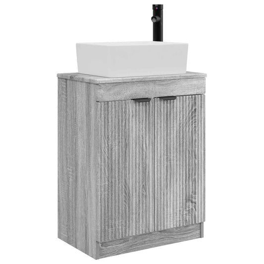 Bathroom Vanity with Sink Grey Sonoma 54 x 35 x 83 cm