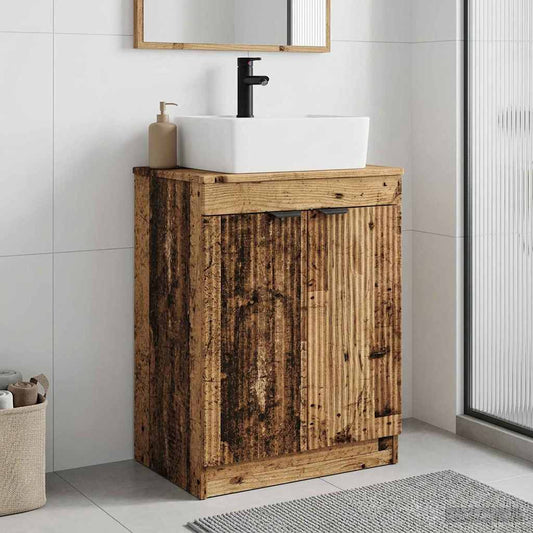 Bathroom Vanity with Sink Old Wood 54 x 35 x 83 cm