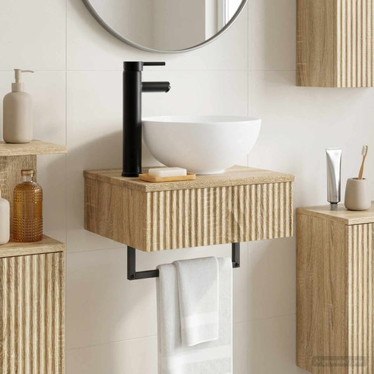 Wall-Mounted Wash Basin Sonoma Oak 40 x 35 x 39 cm