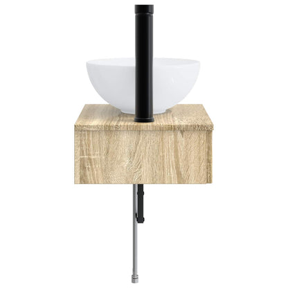 Wall-Mounted Wash Basin Sonoma Oak 40 x 35 x 39 cm