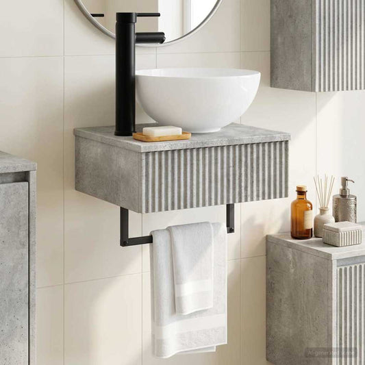 Wall-Mounted Wash Basin Concrete Grey 40 x 35 x 39 cm