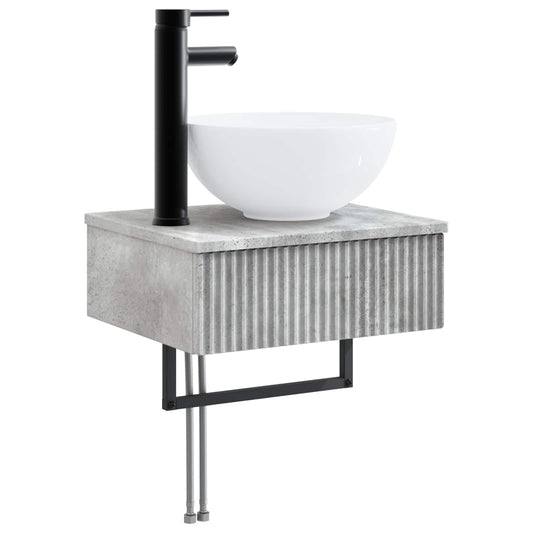 Wall-Mounted Wash Basin Concrete Grey 40 x 35 x 39 cm