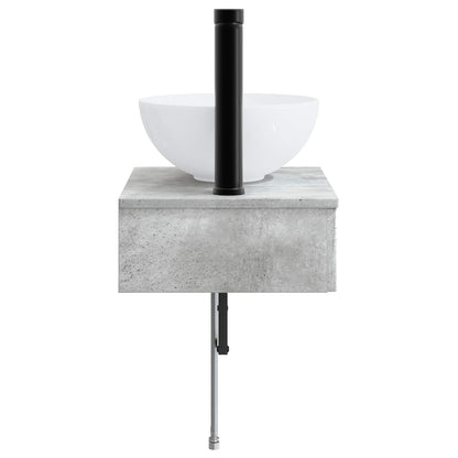 Wall-Mounted Wash Basin Concrete Grey 40 x 35 x 39 cm