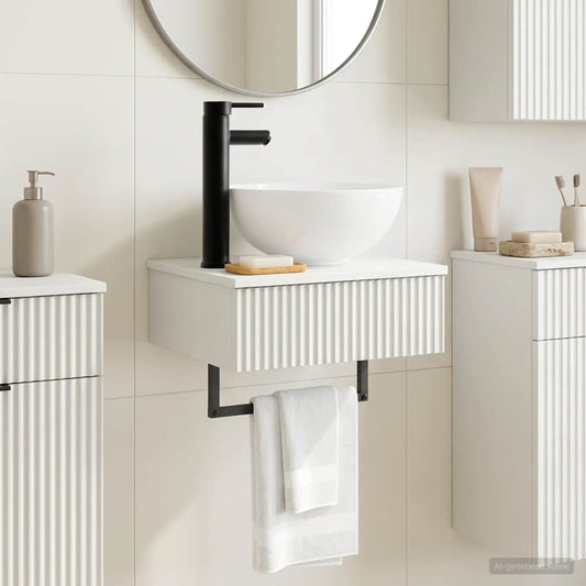 Wall-Mounted Wash Basin High Gloss White 40 x 35 x 39 cm