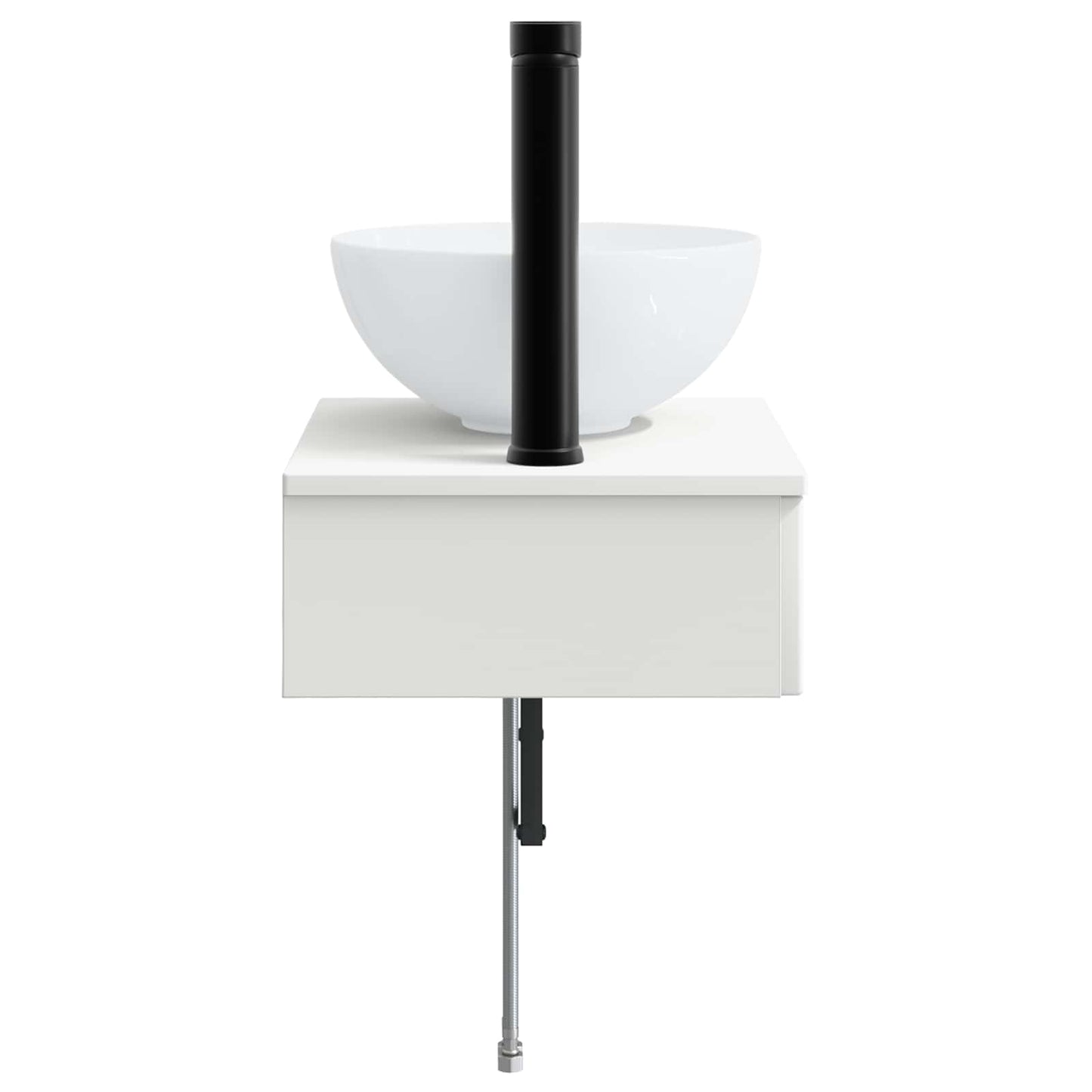 Wall-Mounted Wash Basin High Gloss White 40 x 35 x 39 cm