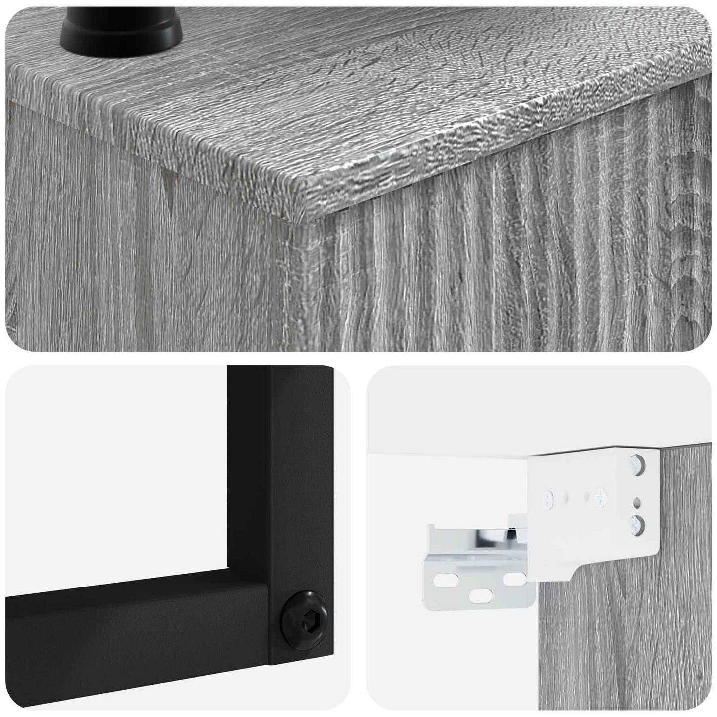 Wall-Mounted Wash Basin Grey Sonoma 40 x 35 x 39 cm