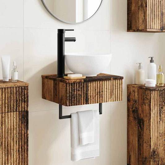 Wall-Mounted Wash Basin Old Wood 40 x 35 x 39 cm