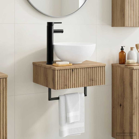 Wall-Mounted Wash Basin Artisan Oak 40 x 35 x 39 cm