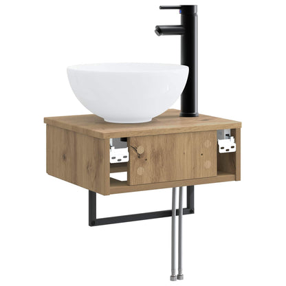 Wall-Mounted Wash Basin Artisan Oak 40 x 35 x 39 cm