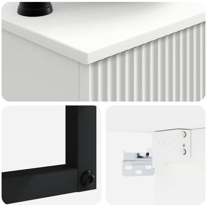 Wall-Mounted Wash Basin White 40 x 41 x 40.5 cm Engineered Wood