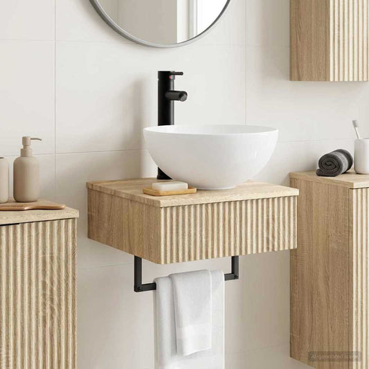 Wall-Mounted Wash Basin Sonoma Oak 40 x 41 x 40.5 cm