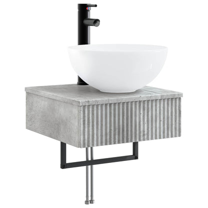Wall-Mounted Wash Basin Concrete Grey 40 x 41 x 40.5 cm