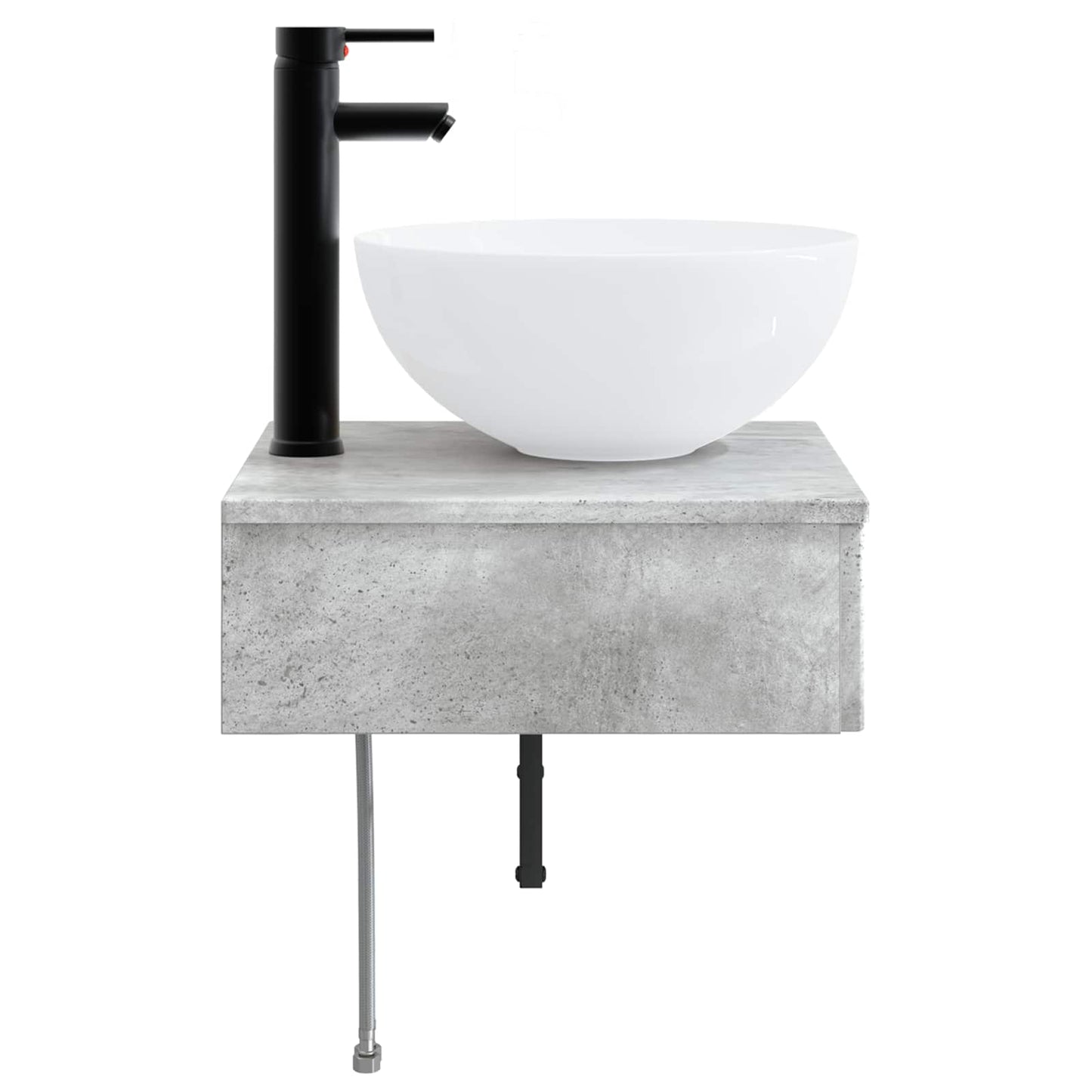 Wall-Mounted Wash Basin Concrete Grey 40 x 41 x 40.5 cm