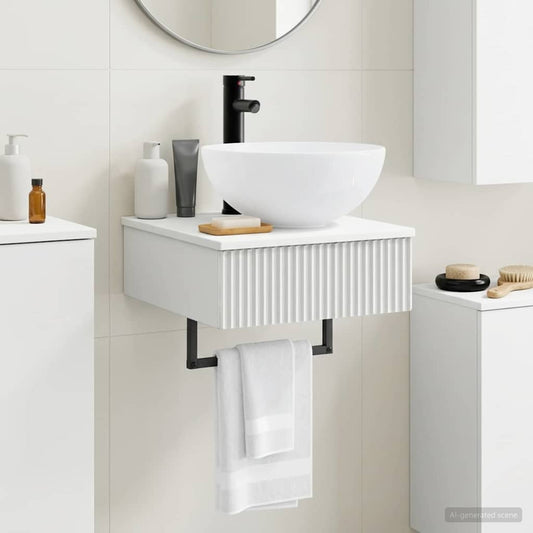 Wall-Mounted Wash Basin High Gloss White 40 x 41 x 40.5 cm