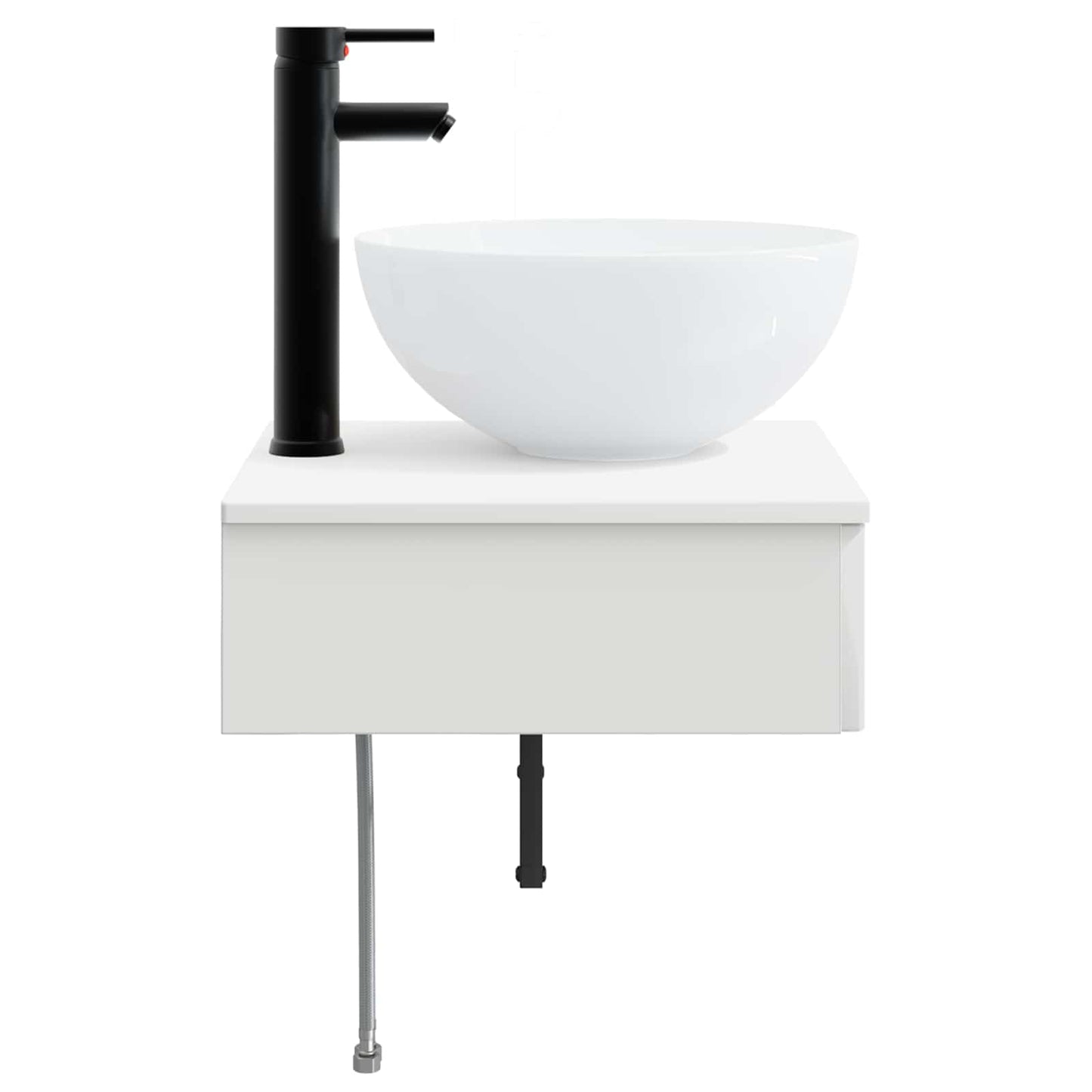 Wall-Mounted Wash Basin High Gloss White 40 x 41 x 40.5 cm