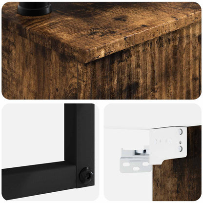 Wall-Mounted Wash Basin Smoked Oak 40 x 41 x 40.5 cm