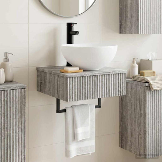 Wall-Mounted Wash Basin Grey Sonoma 40 x 41 x 40.5 cm