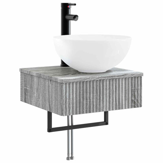 Wall-Mounted Wash Basin Grey Sonoma 40 x 41 x 40.5 cm