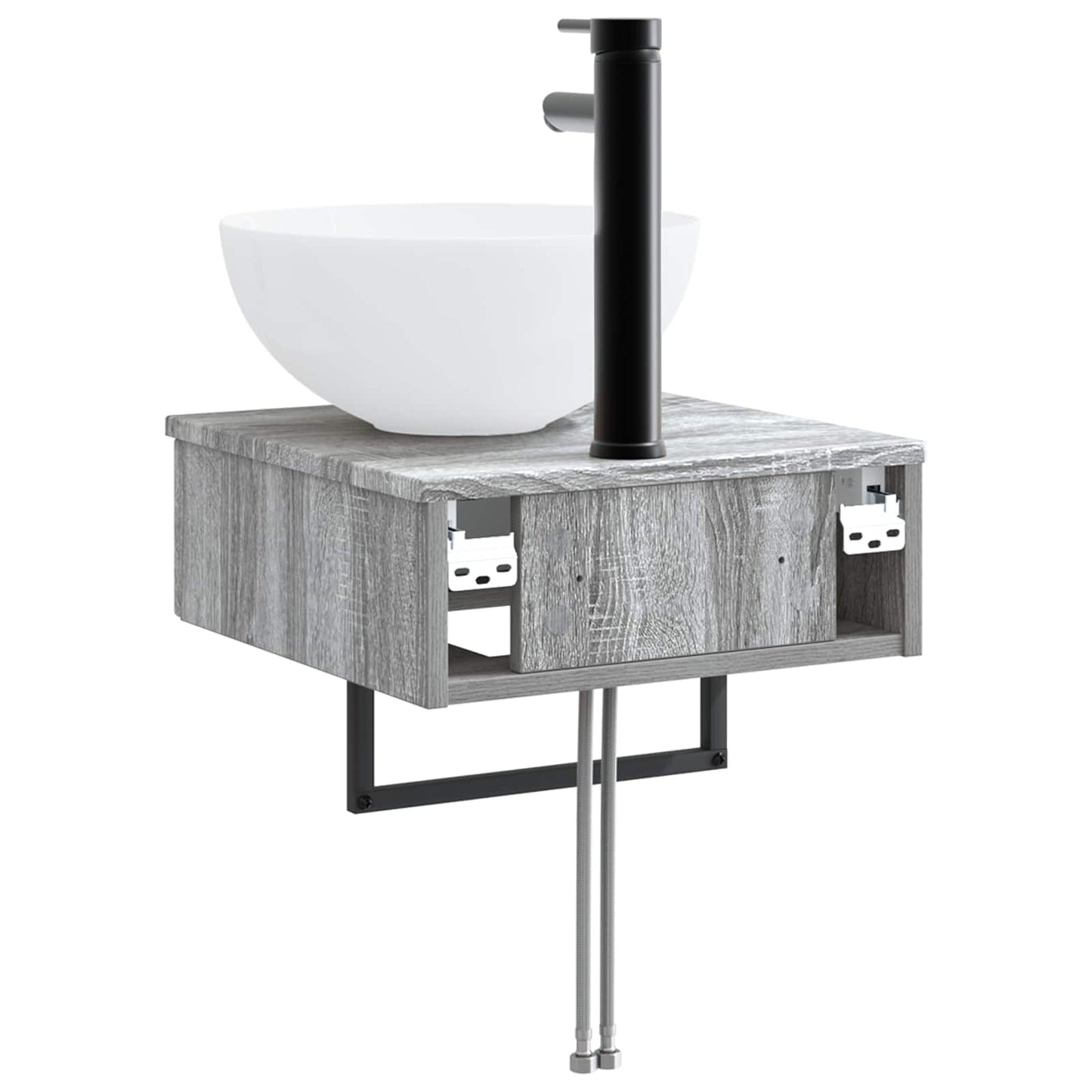 Wall-Mounted Wash Basin Grey Sonoma 40 x 41 x 40.5 cm