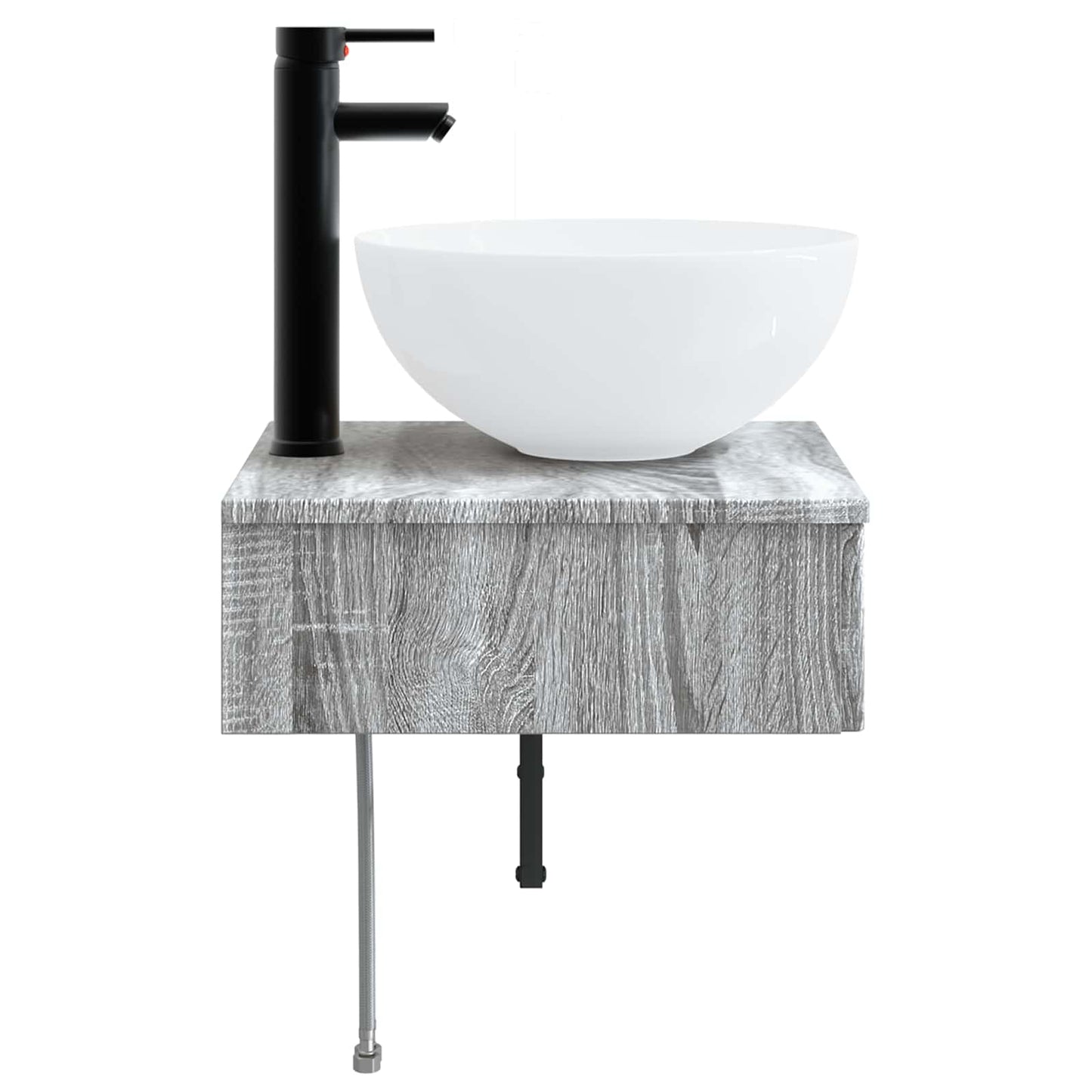 Wall-Mounted Wash Basin Grey Sonoma 40 x 41 x 40.5 cm