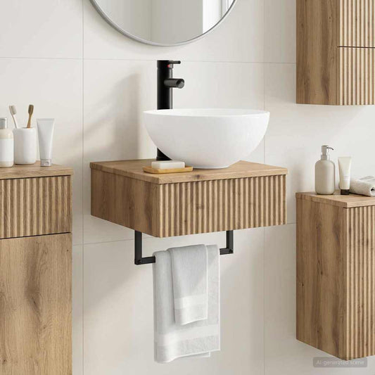 Wall-Mounted Wash Basin Artisan Oak 40 x 41 x 40.5 cm