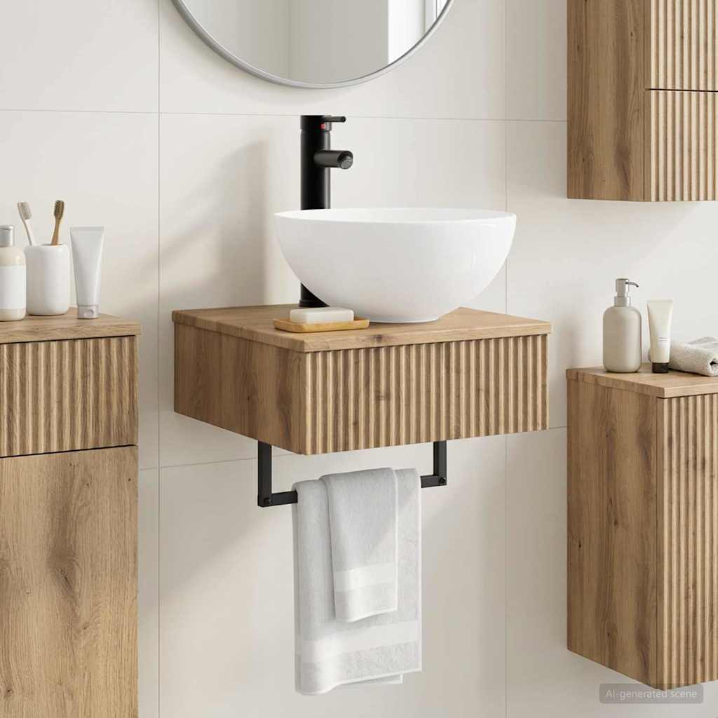 Wall-Mounted Wash Basin Artisan Oak 40 x 41 x 40.5 cm