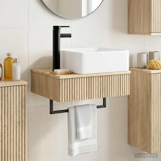 Wall-Mounted Wash Basin Sonoma Oak 50 x 41 x 39 cm
