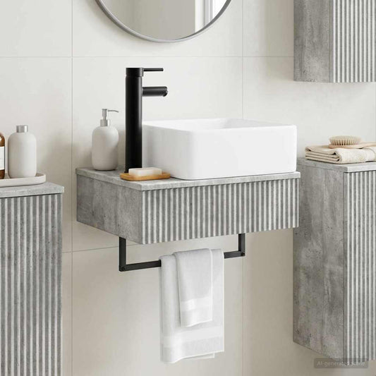 Wall-Mounted Wash Basin Concrete Grey 50 x 41 x 39 cm
