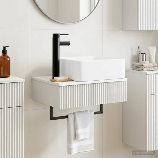 Wall-Mounted Wash Basin High Gloss White 50 x 41 x 39 cm