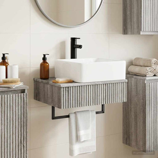 Wall-Mounted Wash Basin Grey Sonoma 50 x 41 x 39 cm