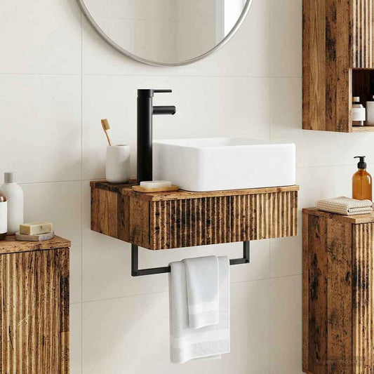 Wall-Mounted Wash Basin Old Wood 50 x 41 x 39 cm